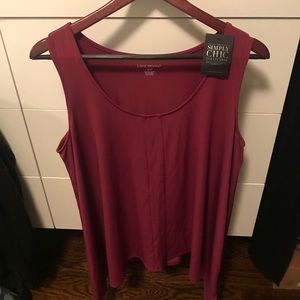 NWT Lane Bryant Cranberry red tank top